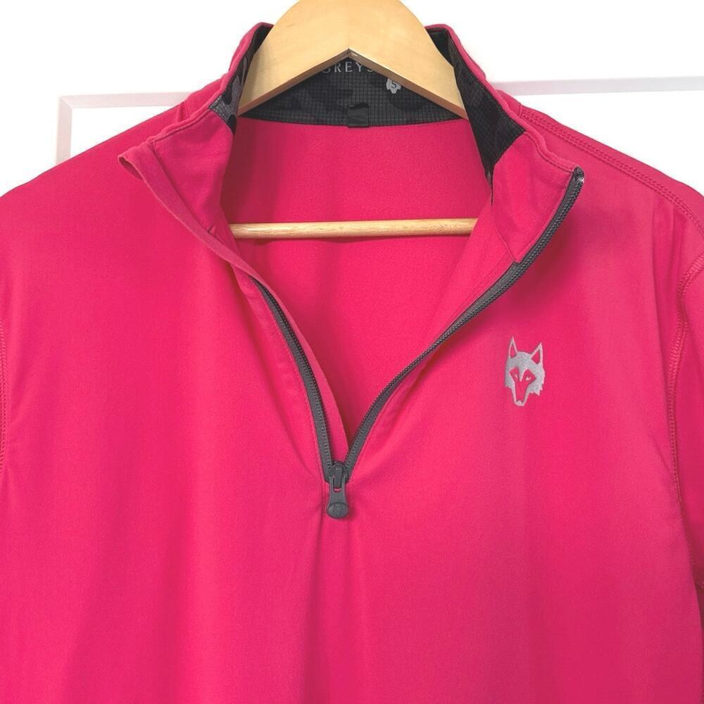 Greyson 1/4 Zip Golf Pullover Mens Size Small Solid Pink Stretch Jacket - Picture 5 of 10